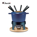 Emaille Gusseisen Fondue Set für Käse